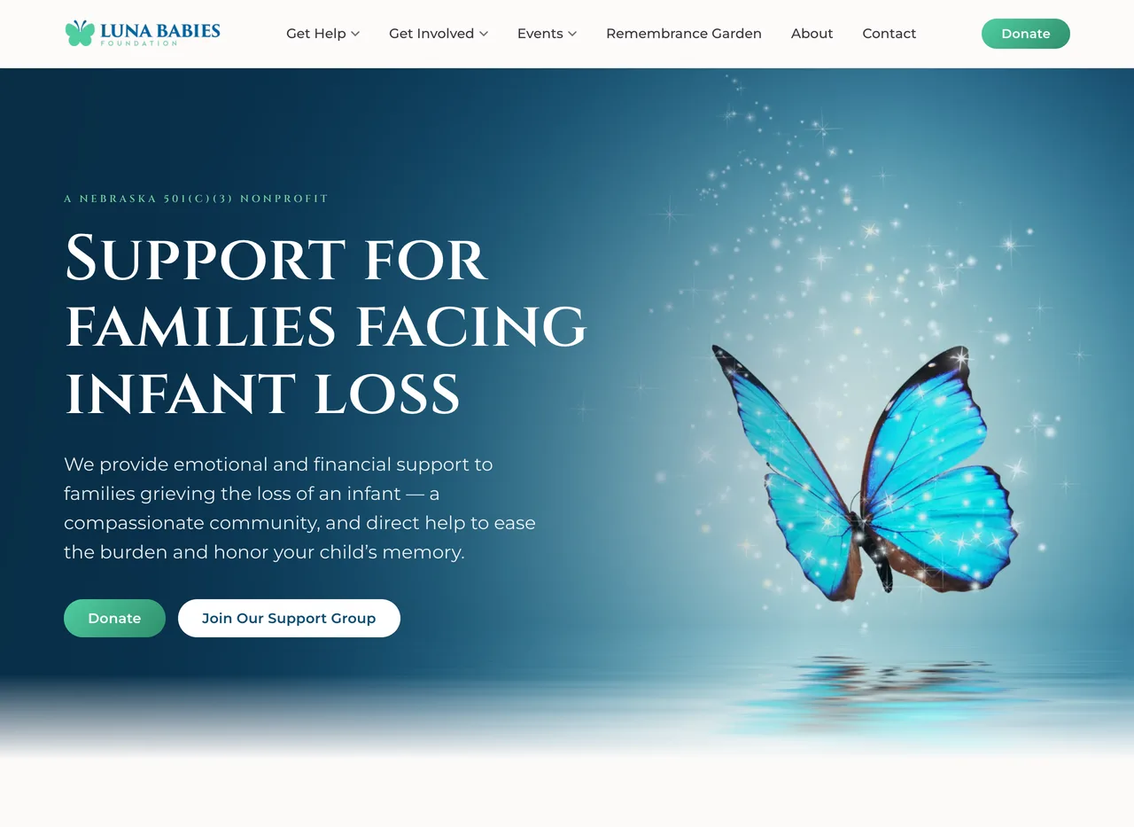 Luna Babies Foundation website