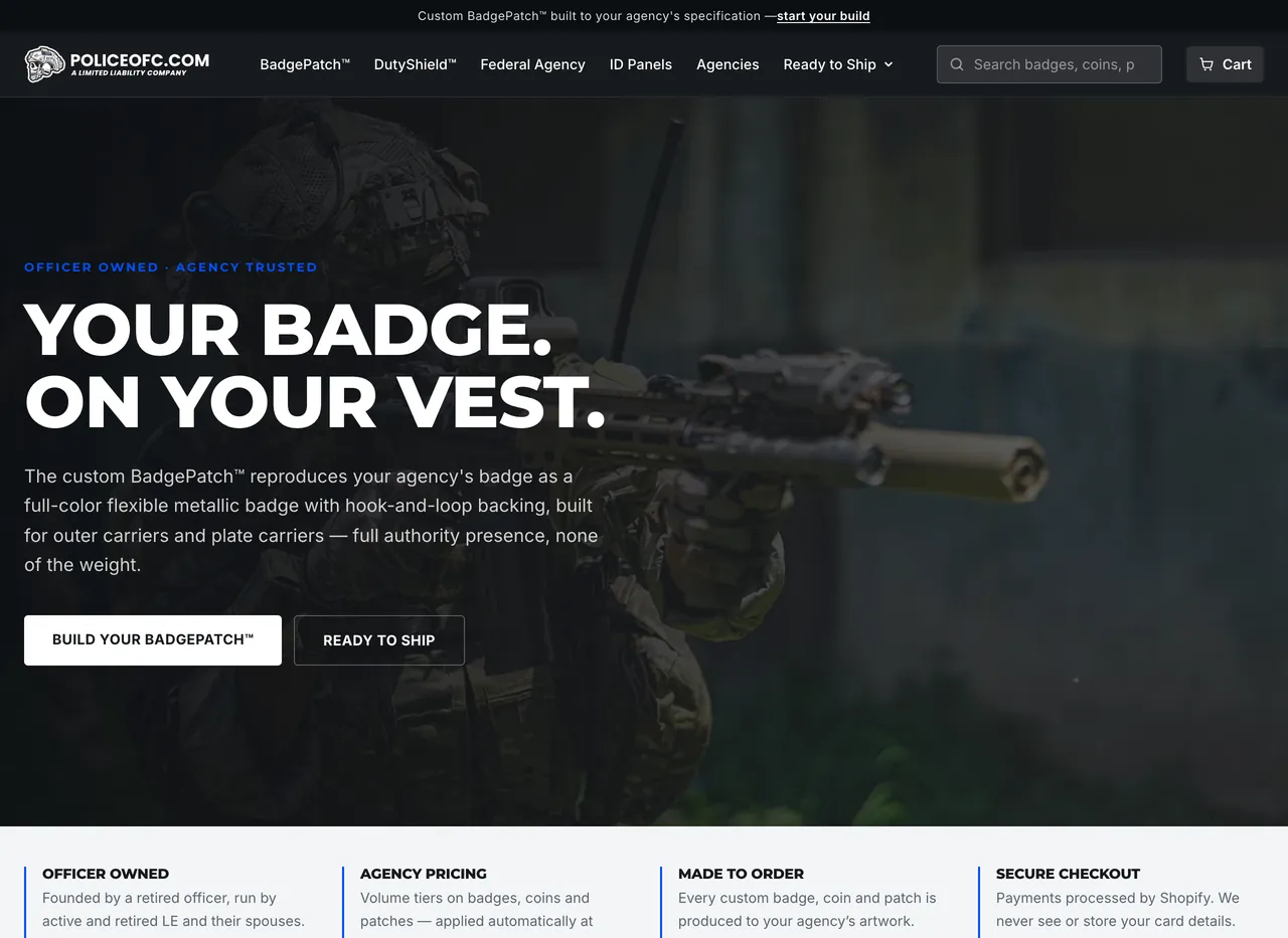 PoliceOfc.com — website built by BDX Omaha