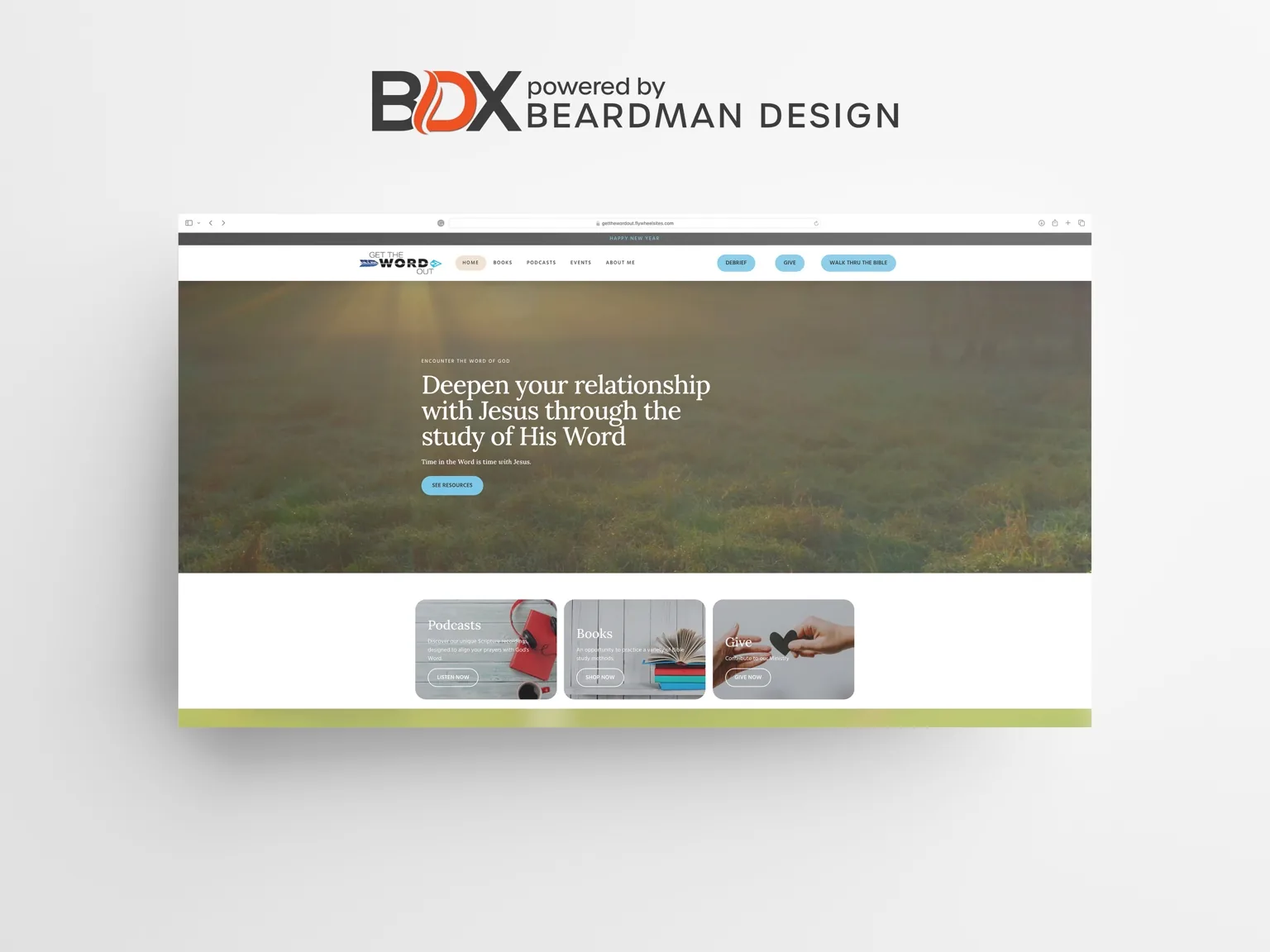 Get the Word Out ministry website after custom WordPress redesign by BDX Omaha — modern, fast, and SEO-optimized